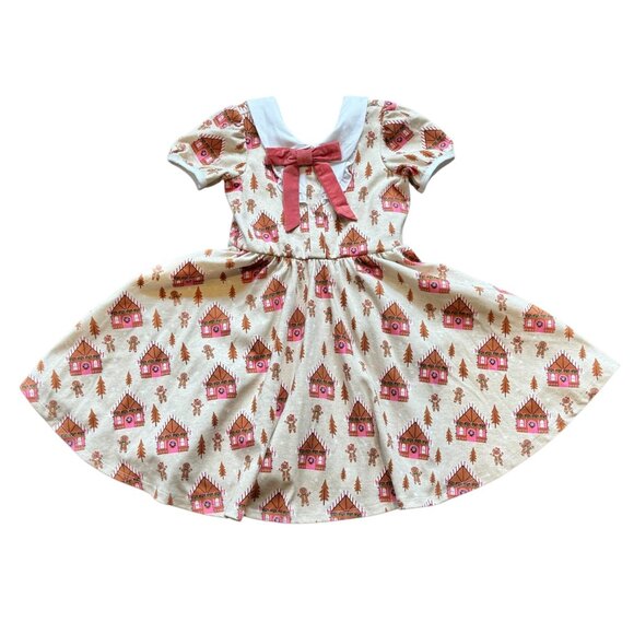 Le Petit Elle Knit Gingerbread Sophie Dress 7/8 - Picture 1 of 9